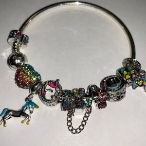 Unicorn Rainbow Charm Bracelet